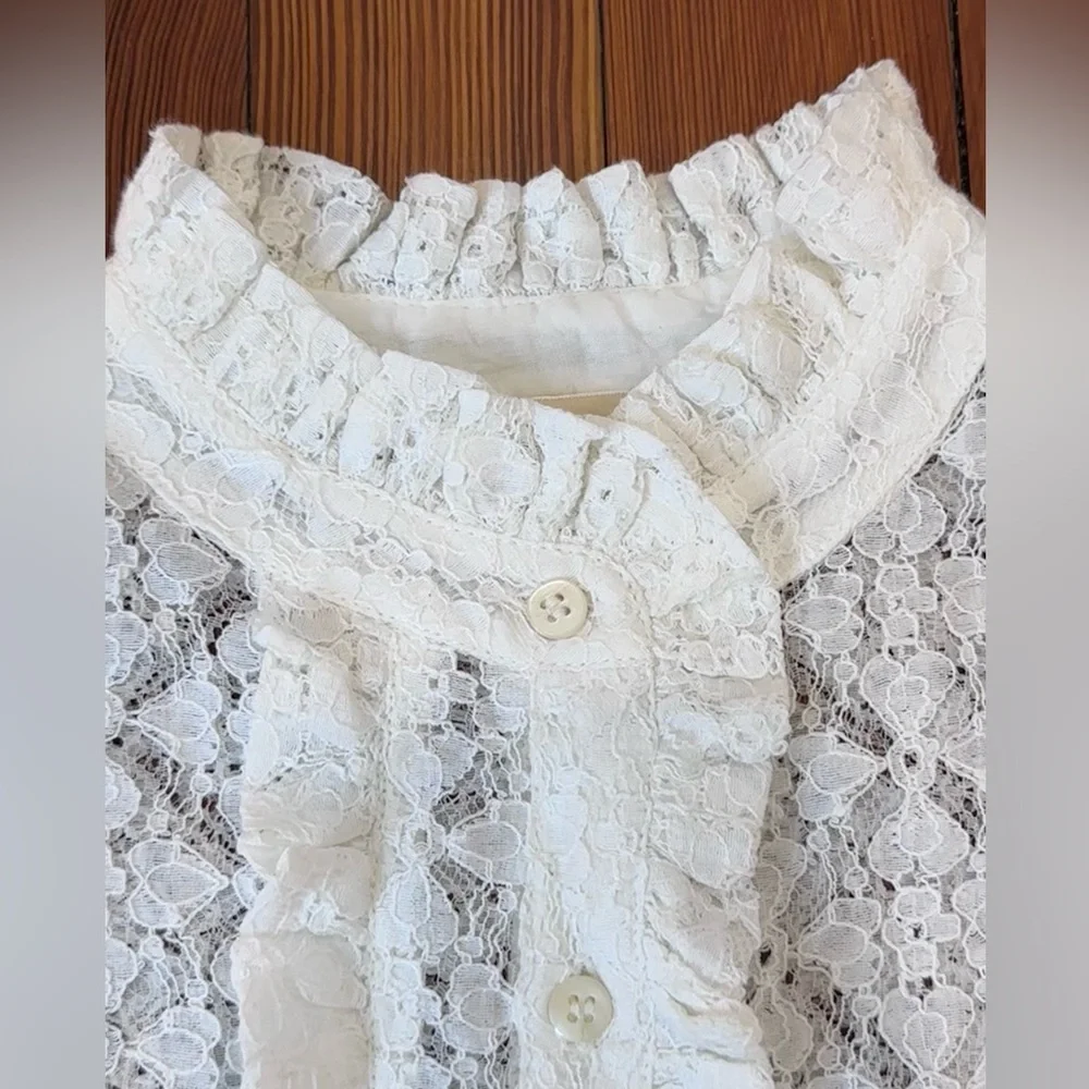 Sezane White Lace Blouse - Picture 9 of 14